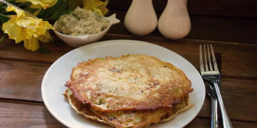 Рецепт блинчиков из кабачков с грибами