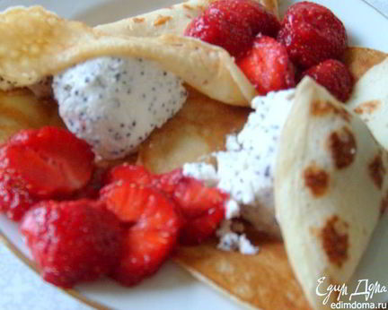 Блинчики с маковым мороженым