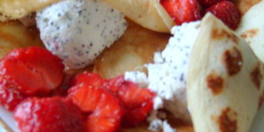 Рецепт блинчиков с маковым мороженым