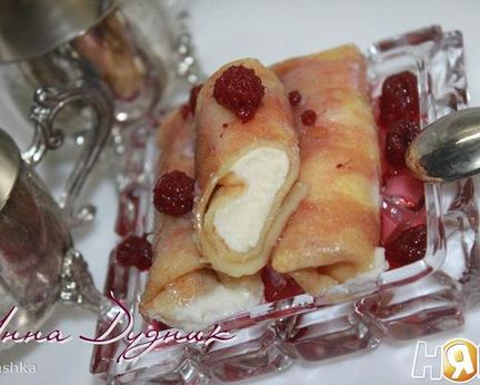 Блинчики с творожной начинкой