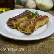 Рецепт Блинов с грибами и мясом