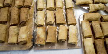 блины с грибами и мясом