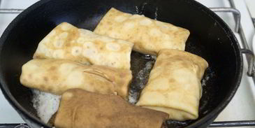 блины с грибами и мясом