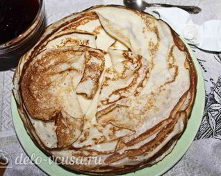 Блины с крахмалом на молоке