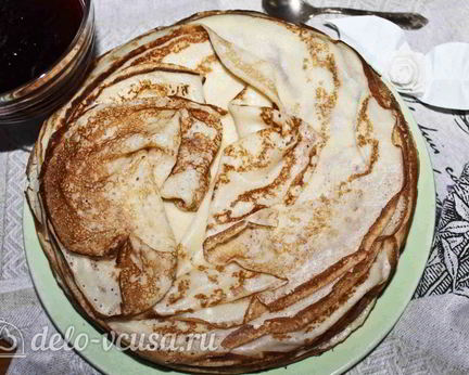 Блины с крахмалом на молоке