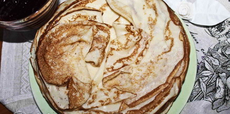 Рецепт блинов с крахмалом на молоке