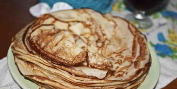 блины с крахмалом на молоке