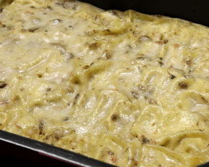 Блины с курицей и грибами