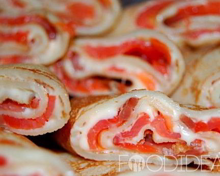 Блины с семгой