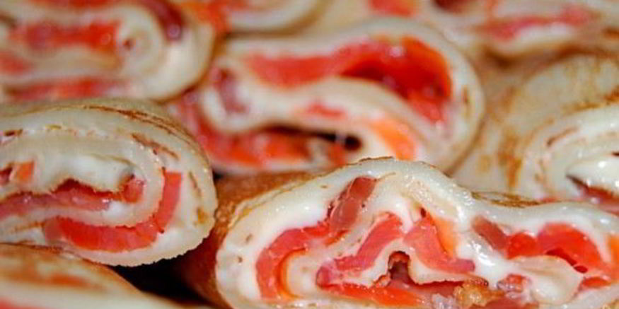 Рецепт блинов с семгой