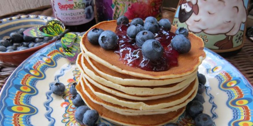 Рецепт панкейков с голубикой