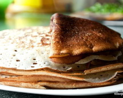 Постные блины на закваске