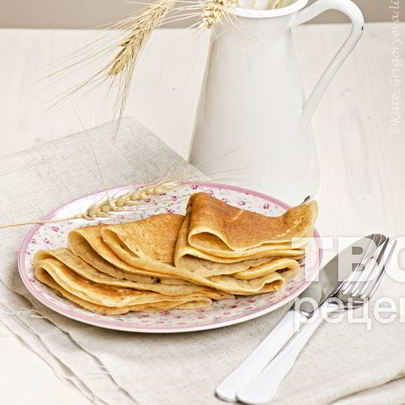 Пшенично-ржаные дрожжевые блины