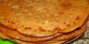 тонкие блины на сыворотке