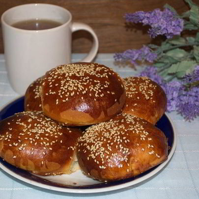 Булочки с мясом в духовке