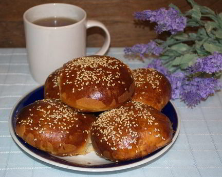 Булочки с мясом в духовке