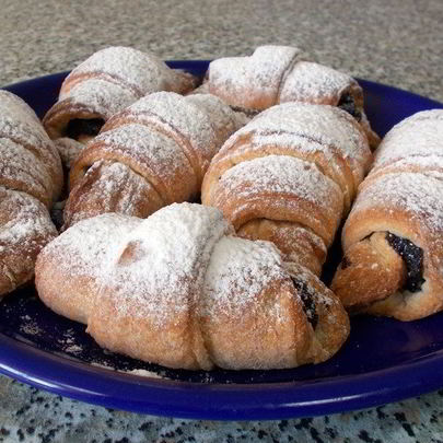 Круассаны с шоколадной маковой начинкой