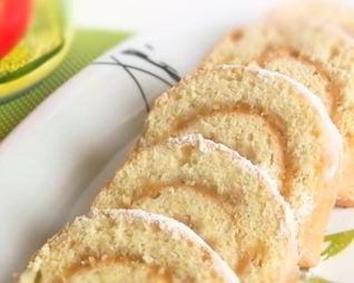 Быстрый яблочный рулет