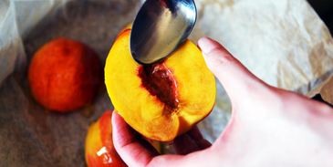 чизкейк нью-йорк с медовыми персиками