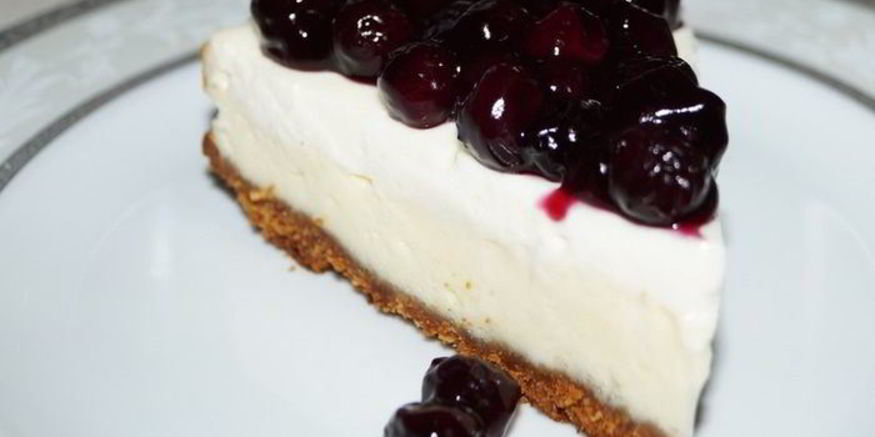 Рецепт чизкейка с черникой