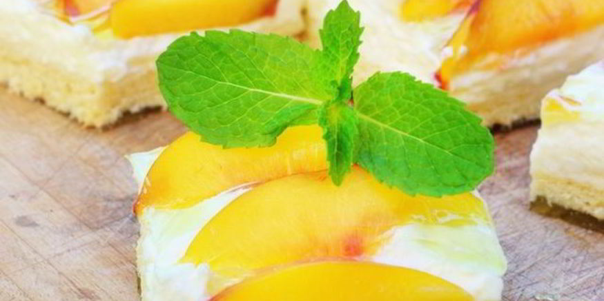 Рецепт чизкейка с персиками