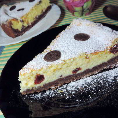 Чизкейк с пьяной клюквой