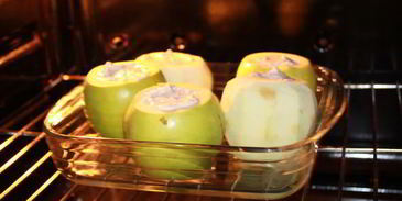 чизкейк в яблоке — запеченное яблоко