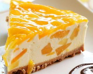 Персиковый чизкейк без выпечки