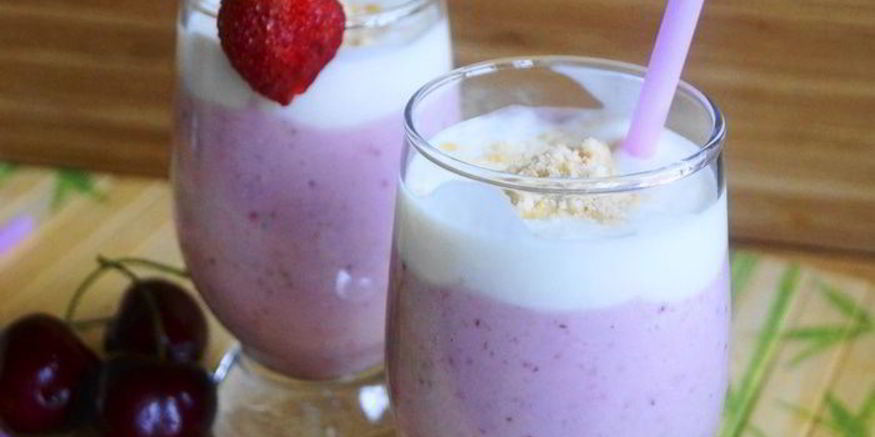 Рецепт питьевого клубничного чизкейка