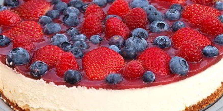 Рецепт ягодного чизкейка без выпекания