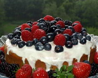 Йогуртовый кекс с голубикой