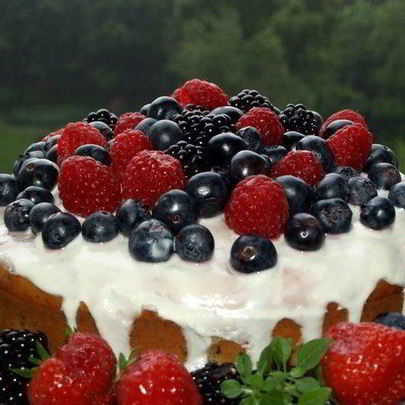 Йогуртовый кекс с голубикой