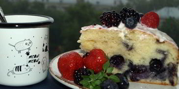 йогуртовый кекс с голубикой