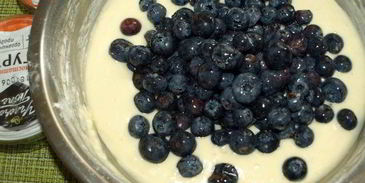 йогуртовый кекс с голубикой