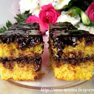 Рецепт Кекса апельсиново-манный с шоколадным соусом