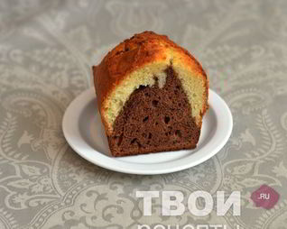 Кекс с шоколадно-ореховой пастой