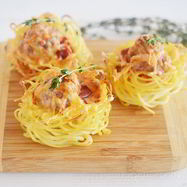 Рецепт Кексиков из спагетти с фрикадельками