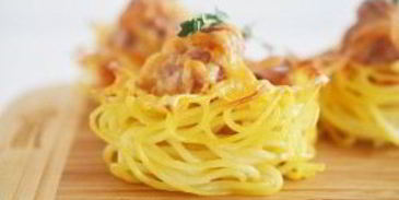 кексики из спагетти с фрикадельками