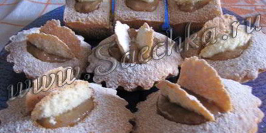 Рецепт кексов с яблочным марципаном