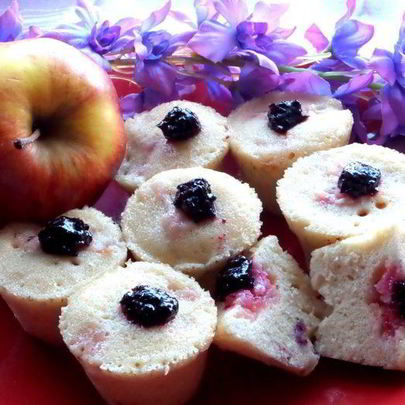 Кексы с яблоками за 3 минуты