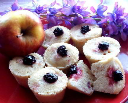 Кексы с яблоками за 3 минуты