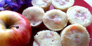 кексы с яблоками за 3 минуты