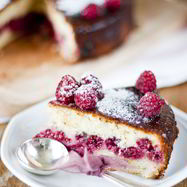 Рецепт Лаймового кекса со свежей малиной