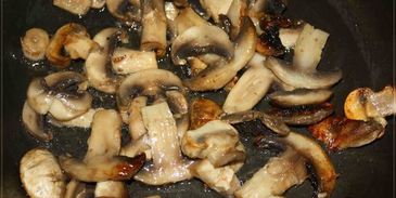 мясной кекс с грибами лесная полянка