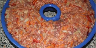 мясной кекс с грибами лесная полянка