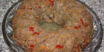 мясной кекс с грибами лесная полянка