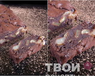 Шоколадный кекс с грушей