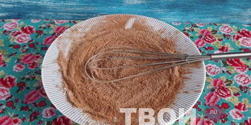 шоколадный кекс с грушей