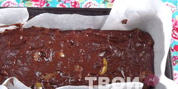 шоколадный кекс с грушей