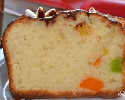 Творожный кекс с цукатами